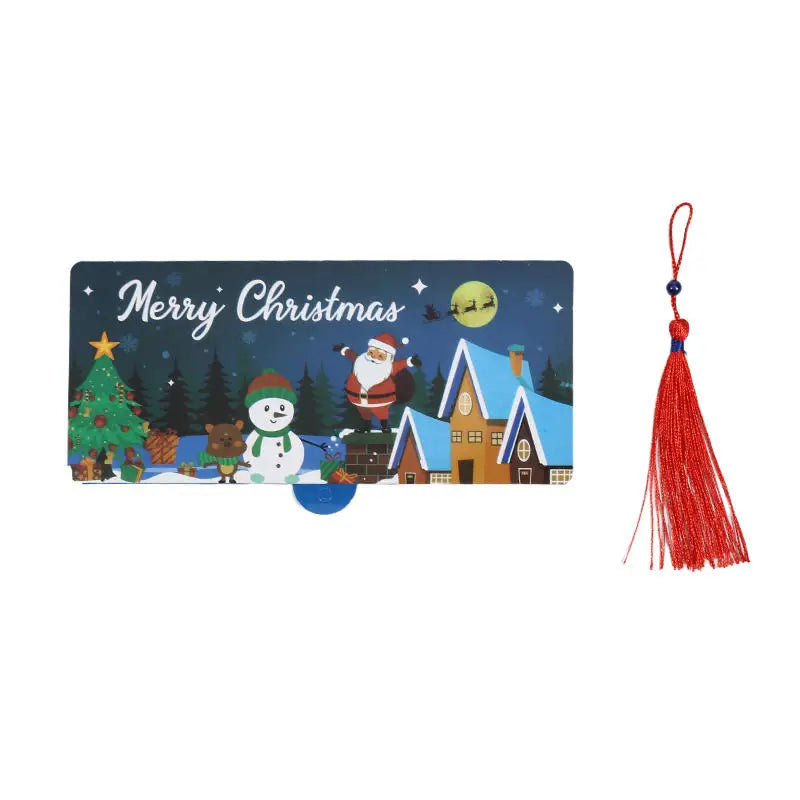 Christmas Money Holder Wallet Red Envelope Christmas Gift Envelope Greeting Card Creative Birthday Folding Cash Holder For Kids